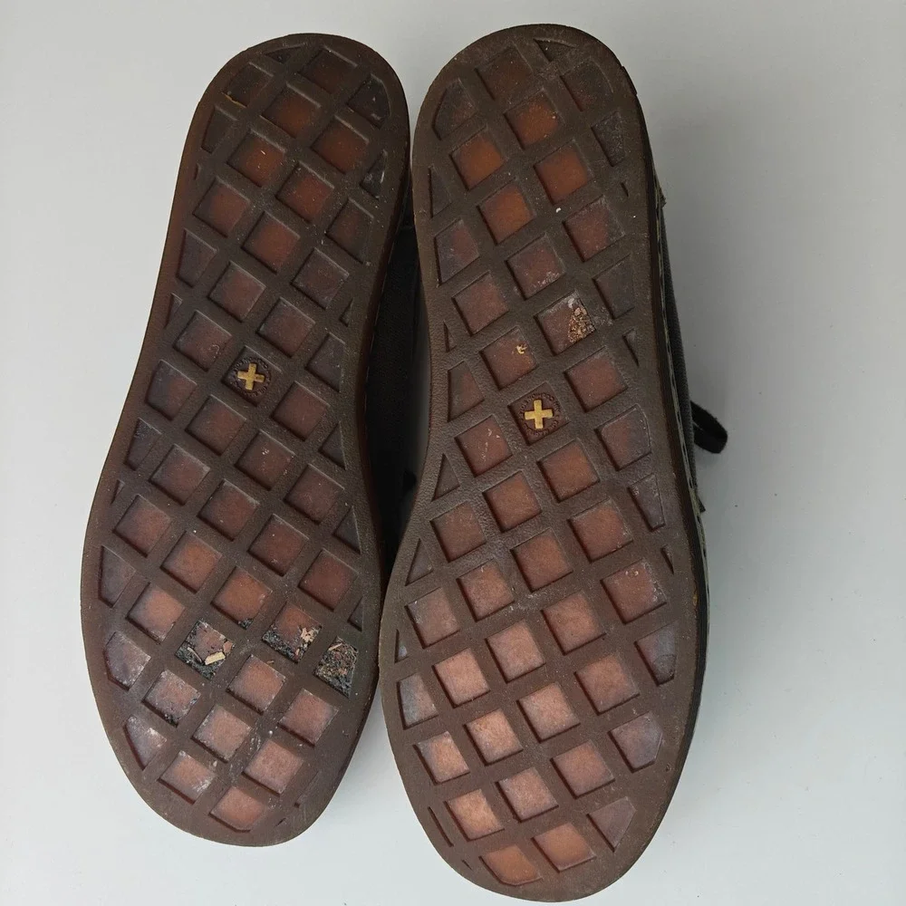 Dr. Martens Joseph Mens Brown Canvas Leather Lace Up Oxford Shoes Size 9 Low Top